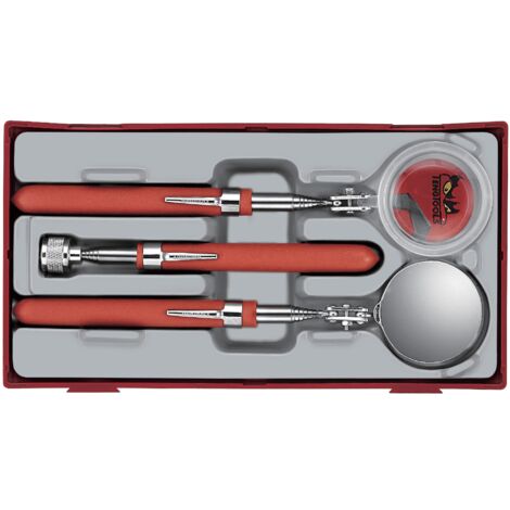 Jeu d'inspection télescopique TT1 tray aimant 12mm miroir 55mm 3 pièces Teng Tools TTTM03 (1/2)