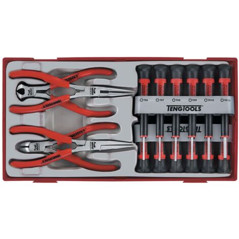 Set de pinces et tournevis mini TT1 tray Plat- PH- TX 16 pièces Teng Tools TTMI16 (1/5)