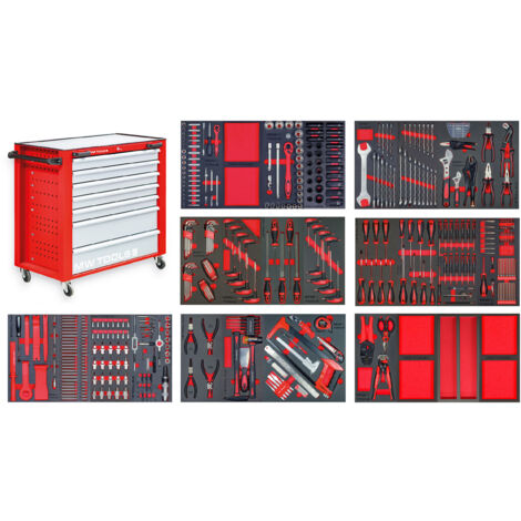 Servante d'atelier complète PRACO XL 514 outils MW Tools MWE512G2P