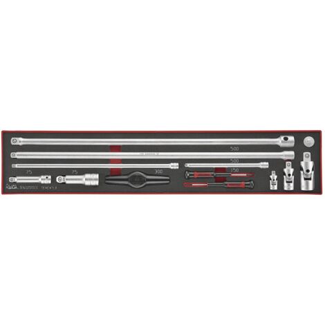 Jeu de rallonges Foamx4 tray 1/4- 3/8- 1/2 13 pièces Teng Tools TEXEXT13 (1/2)
