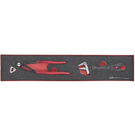 Set de Pince crocodille et clé à molette Foamx4tray 2 pièces Teng Tools TEXMB02 (1/2)
