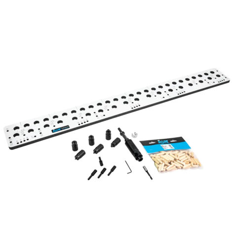 Gabarit de perçage universel 900 mm – Norme européenne 32 mm – 100 goujons pour perçage précis – IAP900S – Mw-Tech
