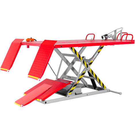 Mw Tools – Pont élévateur moto/quad électrique 230V 1,1kW 1000kg 2800x1650mm – Hauteur de levage 1200mm – ESB1015PRO