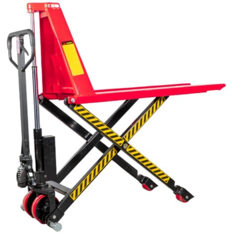Mw Tools – Transpalette haute levée à ciseaux 1T – Hauteur de levage 800mm – Longueur des fourches 1150mm – Largeur des fourches 150mm – TPL2008S