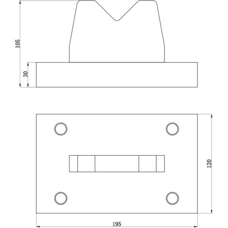 Bloc en V presses d'atelier 20 t 195 x 120 x 105mm MW Tools PBL20T