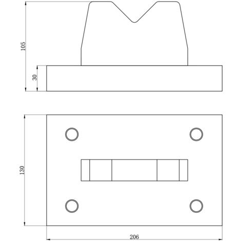 Bloc en V presses d'atelier 30 t 206 x 130 x 105mm MW Tools PBL30T