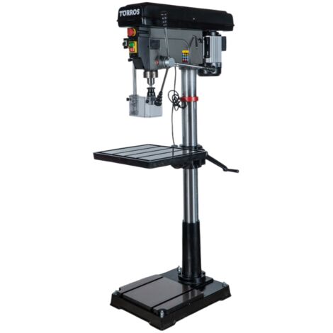 Torros – Perceuse à colonne 1,5 kW 400V – Perçage acier jusqu'à 32 mm – 12 vitesses 120-3480 rpm – Raccord cône morse 4 – DF34T