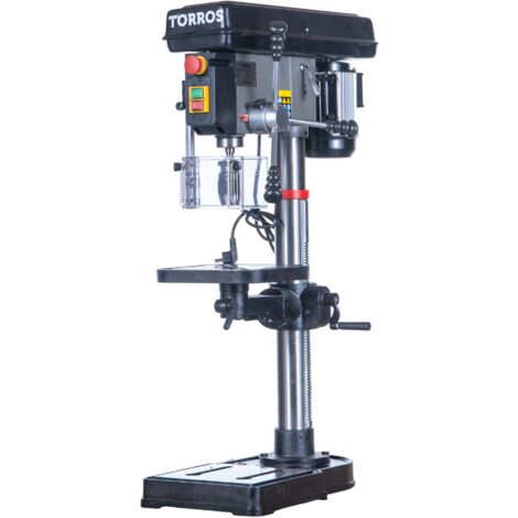 Torros – Perceuse à colonne 600W – 12 vitesses 180-2740 rpm – Capacité de perçage 20 mm acier – Raccord cône morse 2 – DT20M