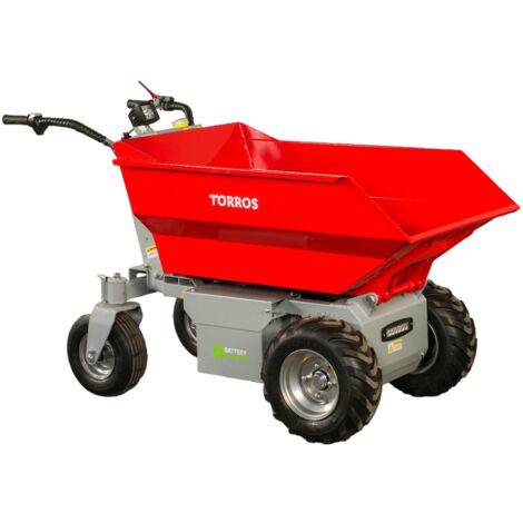 Torros – Mini dumper électrique 500kg 245L – Moteur sans balais 1000W – Autonomie 8h – Pour chantiers humides – MED502H