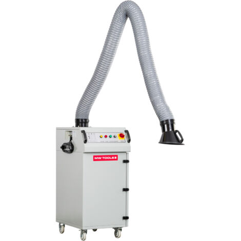 Mw Tools – Aspirateur professionnel pour fumées de soudage 2000m³/h – Puissance 1,3kW – Tension 230V – Bac 20L – Bras flexible 3m – LAO2201 (1/5)