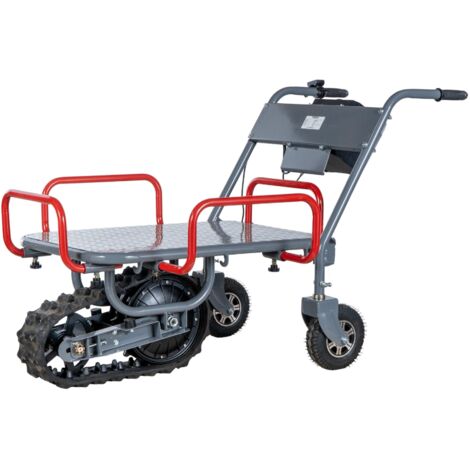 Torros – Brouette motorisée électrique 150kg – Chenilles pour terrains difficiles – Autonomie 2h – Vitesse variable – ERP150