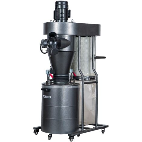 Aspirateur à copeaux et poussières bois 1450 m³/h 1,5 kW 230 V Torros ASC1450M