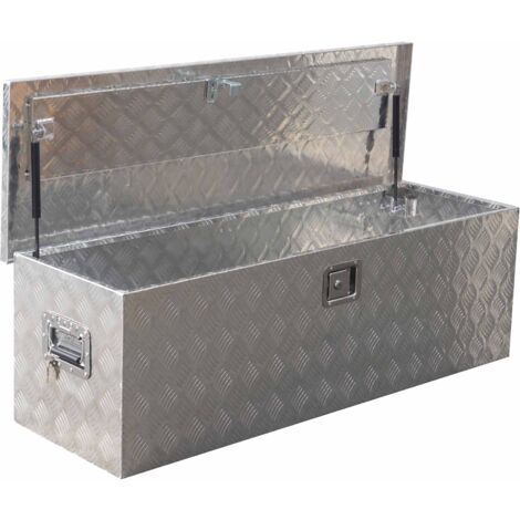 Mw Tools – Coffre de chantier en aluminium 1230 x 380 x 380 mm – Capacité 177 L – Résistant aux chocs et intempéries – MWA180