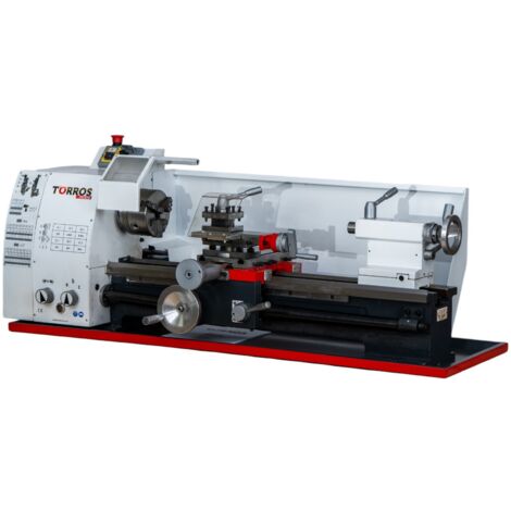 Torros – Tour à métaux d'établi 0,85 kW 230V – 6 vitesses de 125 à 2000 min-1 – Alésage 26 mm – Hauteur des pointes 140 mm – Entre-pointes 700 mm