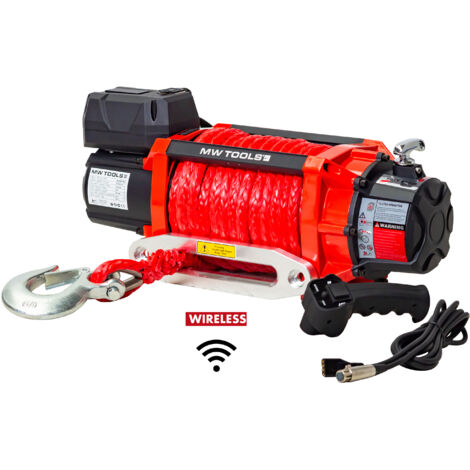 Mw Tools – Treuil électrique 24V 8164 kg câble synthétique 26m – Moteur 4,95 kW – Télécommande sans fil – Étanchéité IP68 – SEL820024SR (1/5)