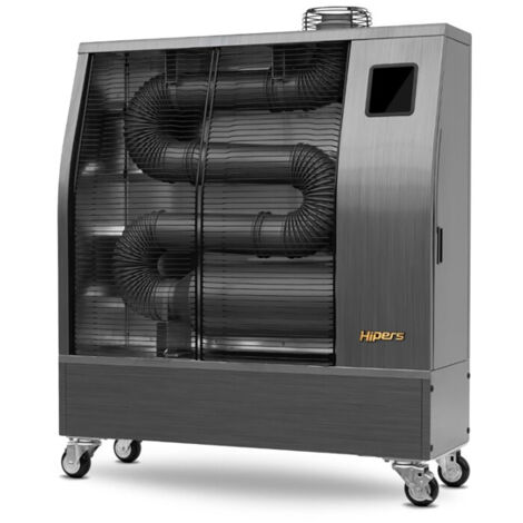 Chauffage Radiateur fioul professionnel mobile radiant infrarouge 14 kW motif en acier inoxydable 160-900 m³ Wifi Hipers WDP50IS (1/5)