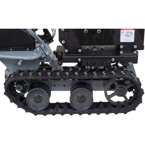Broyeur de branches sur chenilles ø120mm 15CH 420cc essence démarrage électrique + brouette à moteur à chenilles plateau 300kg 6,5CH Torros RHK122