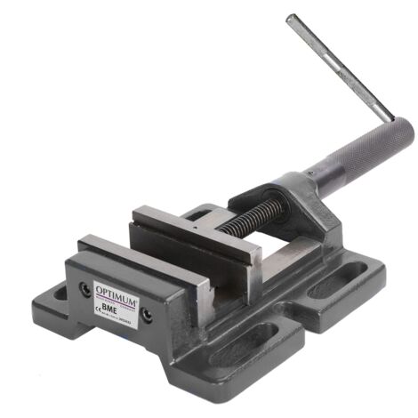 Optimum – Étau pour perceuse à colonne – Mors fixes prismatiques 150 mm – Ouverture maximale 165 mm – Précision pour perçage de précision - BME150