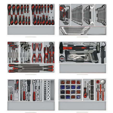 Module complet d'outils 489 pièces idéal pour servante d'atelier Teng Tools TCMM1011 (1/5)