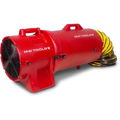 Mw Tools – Ventilateur extracteur mobile 168 W avec tuyau d'extraction 10 m – Aérateur pour espaces confinés – MVH200PPSET