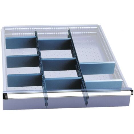 Separations en métal pour tiroirs Serie 115 - 714 x707 mm H 50/75/100/125/150/200/250 mm Heco HE115100D1BL (1/5)