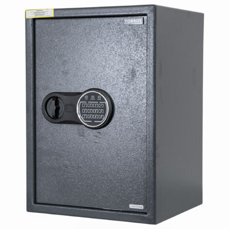Coffre-fort à serrure électronique 43 L - Type hôtel - avec 3 voyants lumineux 500 x 350 x 310 mm Torros KLE500