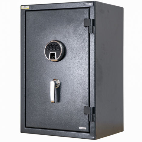 Coffre-fort anti feu 58,8 L à serrure électronique et lecteur d'empreinte 660 x 430 x 350 mm Torros KLB660 (1/5)