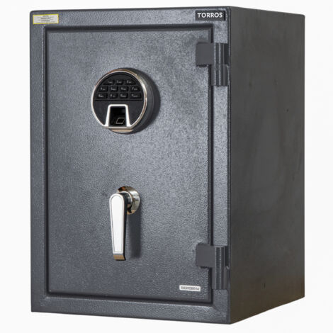 Coffre-fort anti feu 35,7 L à serrure électronique et lecteur d'empreinte 500 x 360 x 350 mm Torros KLB500 (1/5)