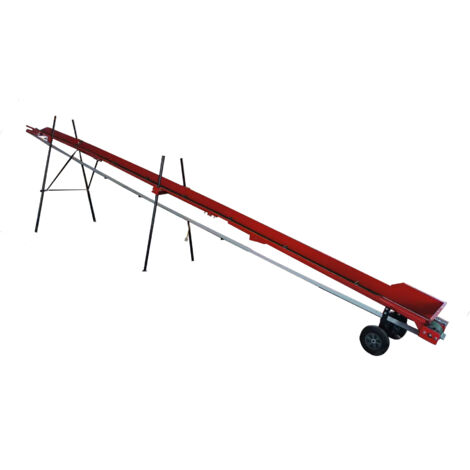 Convoyeur tapis d'évacuation à moteur électrique 230 V - Stationnaire - 7,5 m - Idéal pour bois de chauffage Torros HTB75E