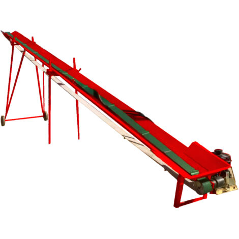 Torros – Convoyeur à tapis d'évacuation thermique 2,5CV – Longueur 7,5m – Pour bois de chauffage – HTB75