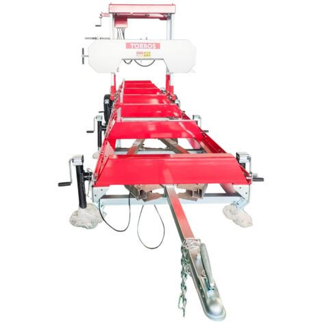 Scie à grumes sur remorque - Moteur électrique 7,5 kW 400 V - Longueur de coupe 4794 mm - Capacité diamètre ø800 mm Torros HBZ790ETL