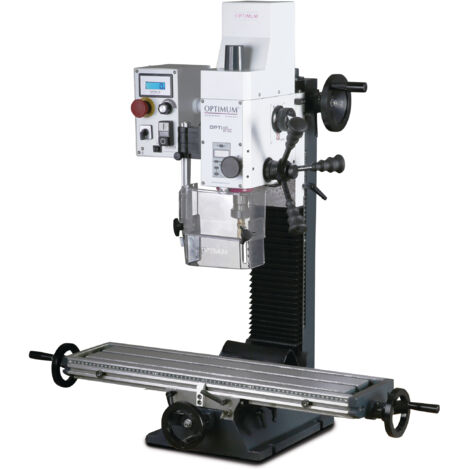 Optimum – Perceuse à colonne 0,85 kW 230 V – Vitesse variable 2 vitesses – Mandrin CM2/M10 – Précision meilleure que 0,015 mm – Déplacement 480 mm - BF20L