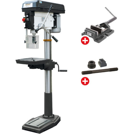 Perceuse à colonne jusque ø 30 mm CM4 1,1 kW 400V 9 vitesses + étau de perçage + jeu de boulons Optidrill DQ32 400V PACK (1/5)