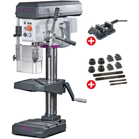 Perceuse d'établi jusque ø 24 mm raccord CM2 850W 230V 7 vitesses + étau de perçage + jeu de boulons Optidrill B24H PACK 230V (1/4)