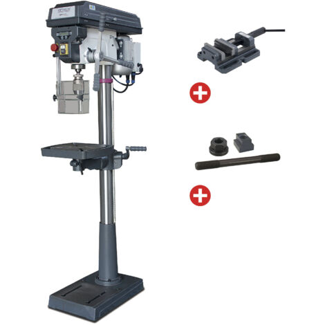 Perceuse à colonne jusque ø 25 mm CM3 750W 230V affichage digital + étau de perçage + jeu de boulons Optidrill D26PRO 230V PACK (1/4)