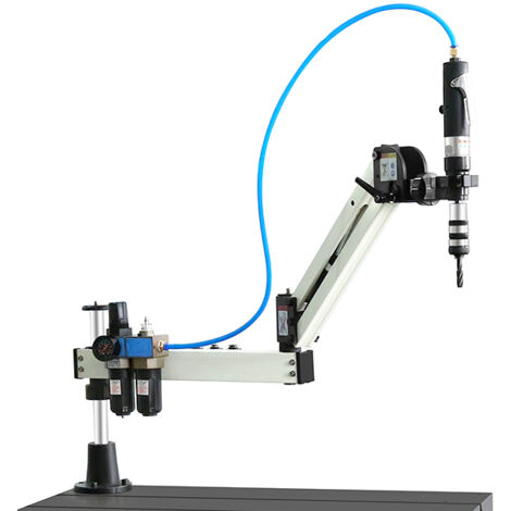 Bras de taraudage pneumatique de M3 à M12 400 rpm 6 bar portée effective 900 mm avec 6 douilles de taraudage dia. 19 MW-Tech PTA1209HV