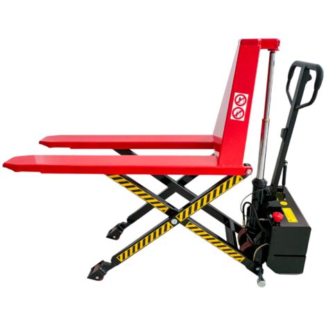 Transpalette électrique grande levée à ciseaux 1,5 T hauteur 800 mm avec batterie 80Ah MW Tools TPL2008SE (1/4)