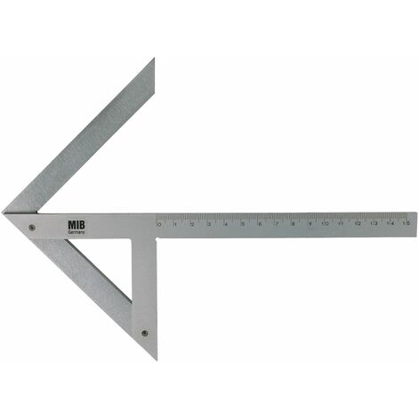 Equerre à centrer de précision en acier au carbone finition chrome satiné 200x150 mm MIB HZ200150 (1/2)