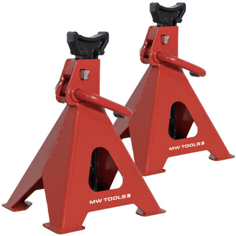 Mw Tools – Chandelles 6T pour véhicules – Charge maximale 6 tonnes – Hauteur réglable 406 à 629 mm – CAGS6T