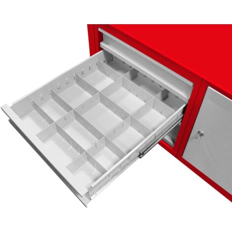 Set de séparateurs de tiroirs gris pour servantes d'atelier MW Tools LV12060B