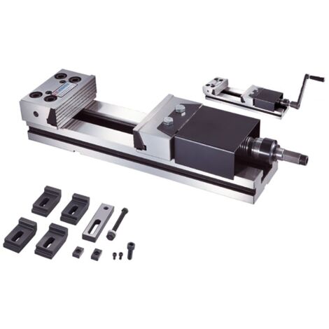 Étau de machine modulaire hydraulique anti-soulèvement largeur de mors 200 mm ouverture des mors 400 mm hauteur des mors 65 mm Vertex VMP-8CH (1/4)