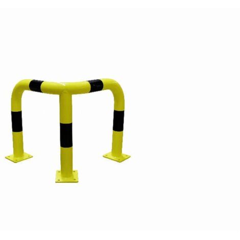 Arceau d'angle jaune et noir VISO - 600 x 600 x 600 mm - Ø76 mm - BARA6066NJ