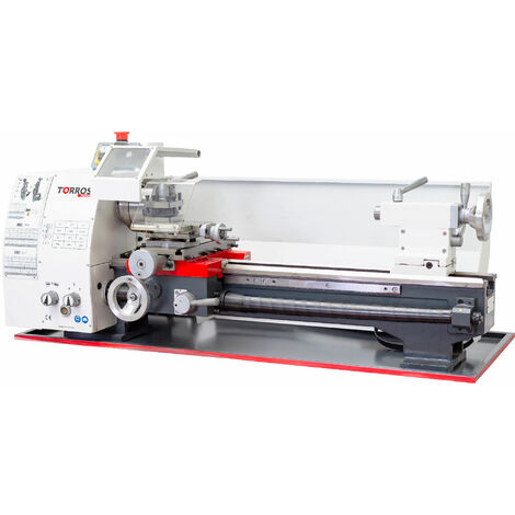 Tour à métaux d'établi hauteur des pointes 125 mm entre-pointes 550 mm alésage 26 mm 0,75 kW 230V 6 vitesses Torros TR2550 230V