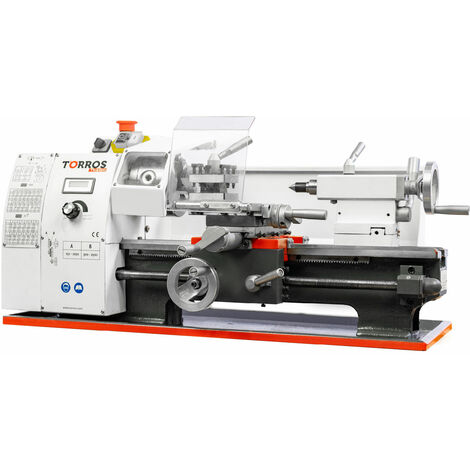 Torros – Tour à métaux d'établi 0,6 kW 230V – Vitesse variable 150 à 2500 min-1 – Alésage 21 mm – Hauteur des pointes 100 mm – TR1830V