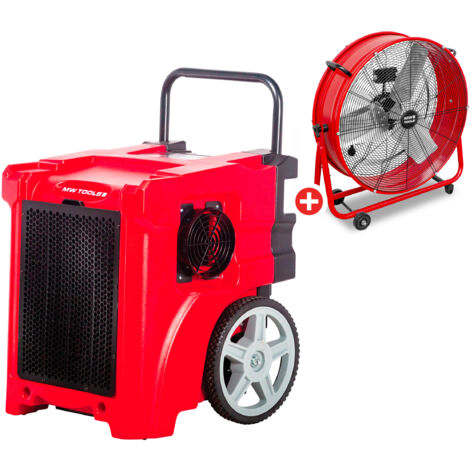 Pack déshumidificateur PRO 50L/Jour BDP50 + Ventilateur brasseur d'air ø600mm MV600L MW Tools BDP50SETA