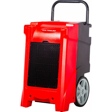 Mw Tools – Déshumidificateur pro mobile industriel 90 L/jour – Châssis en polyéthylène résistant – Pompe d'évacuation intégrée – BDP90