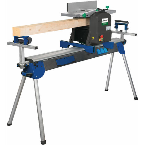 Holzstar – Pack raboteuse-dégauchisseuse 1,5kW 204mm – Moteur 230V – Avance automatique – Table en fonte d'aluminium – Établi mobile UWT3200