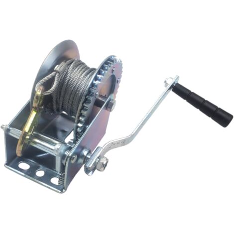 Mw Tools – Treuil manuel 544 kg – Câble acier 14m – Système à 2 voies avec cran de sécurité – Engrenage 4:1 – HNHW120 (1/3)