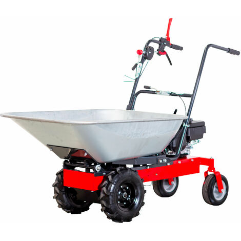 Torros – Brouette motorisée 100L 200kg – Moteur Loncin 3,2 ch – 1 avant + 1 arrière – Pour terrains accidentés – MK200F