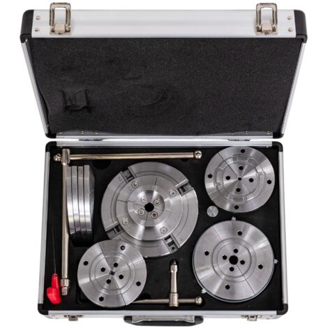 Ensemble mandrin à bois professionnel à 4 mors ø 146 mm M33x3,5 MW-Tech KPS146 (1/5)
